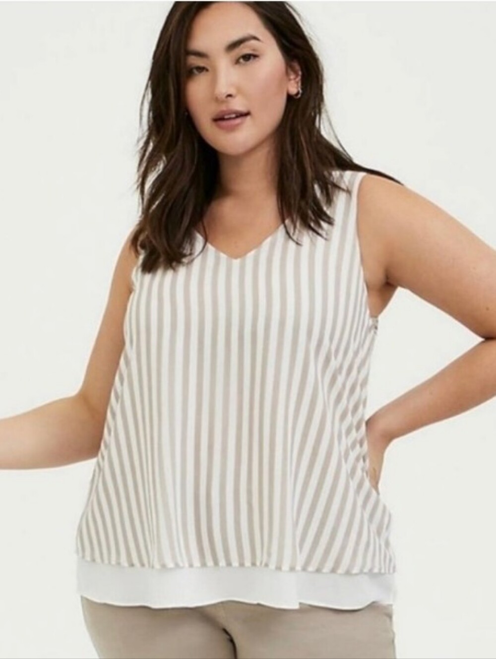 Torrid Chiffon Double Layer Swing Tank